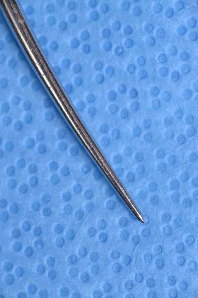 This is a double-ended instrument that is most commonly used in lacrimal system procedures. The dilator is used to help enlarge the puncta and canaliculus for punctal or canalicular procedures such as probing, stenting, punctal plug placement, punctoplasty, or marsupialization of the canaliculus.