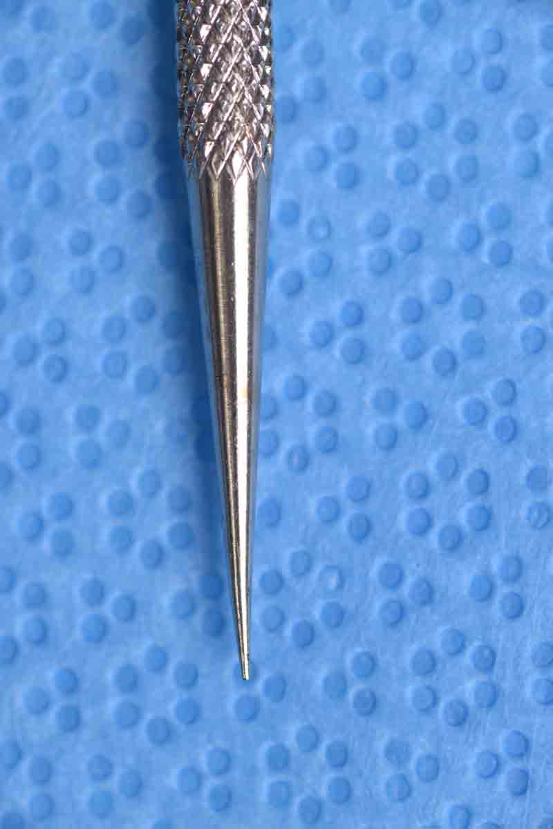 This is a double-ended instrument that is most commonly used in lacrimal system procedures. The dilator is used to help enlarge the puncta and canaliculus for punctal or canalicular procedures such as probing, stenting, punctal plug placement, punctoplasty, or marsupialization of the canaliculus.