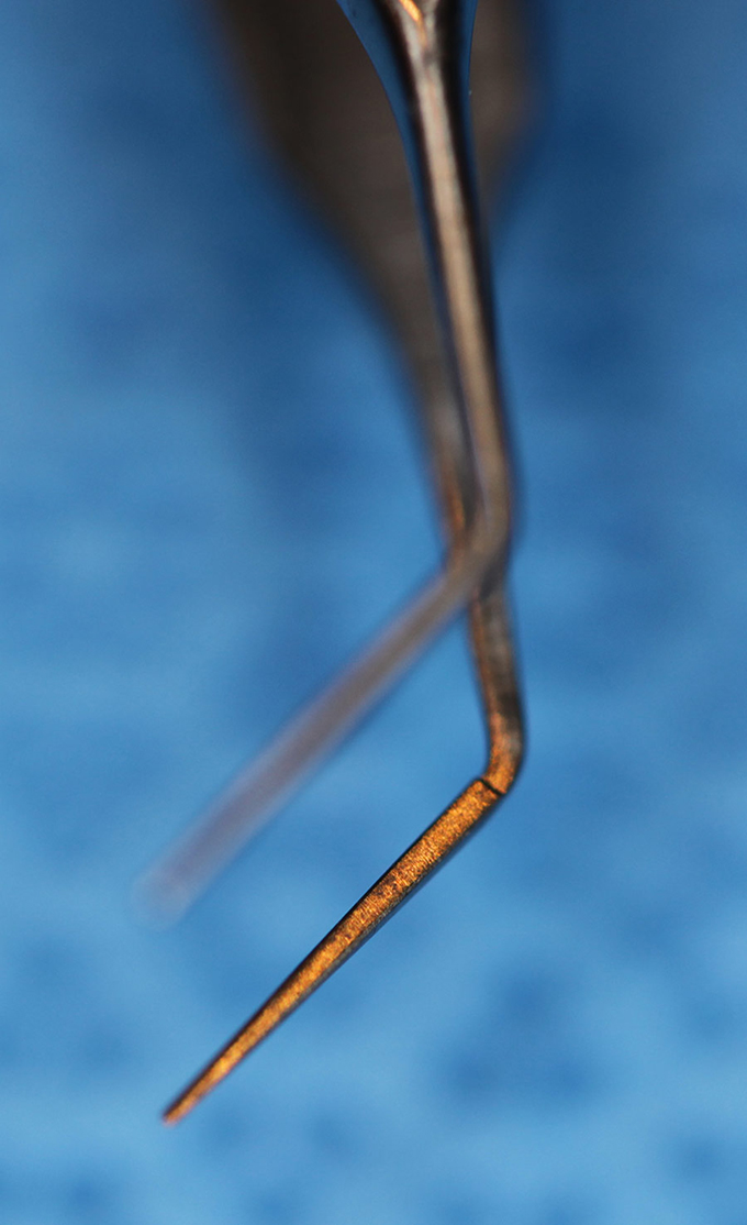 Forcep Thumb, McPherson tying iris angled(Enlarged)