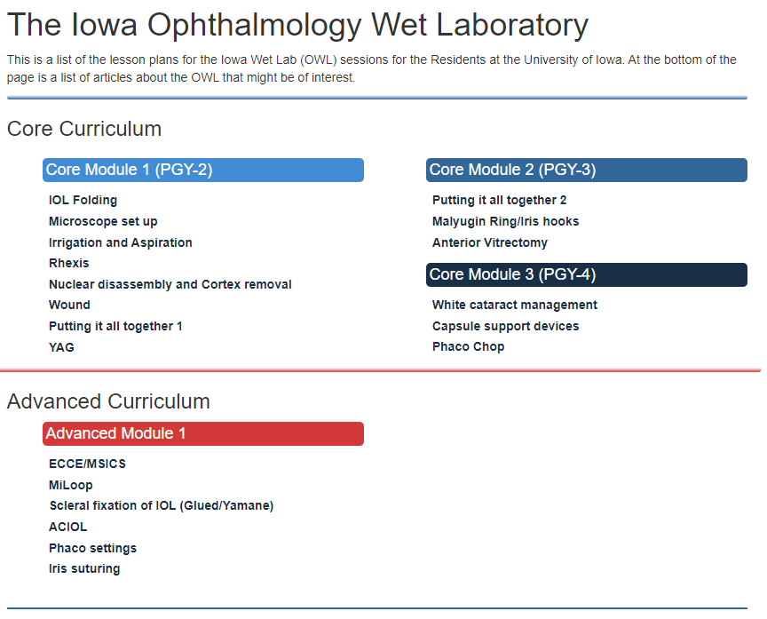 Snapshot of new index of the wetlab